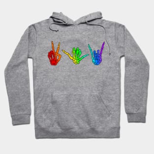 Peace, Rock and Roll Hoodie